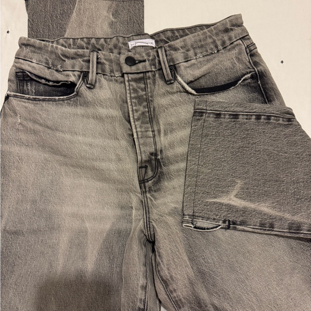 Good American straight legs grey jeans